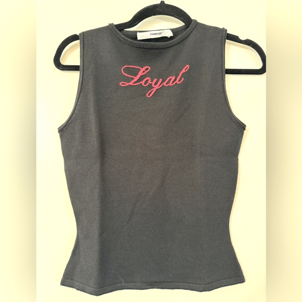 “Loyal” embroidered sweater by Tank Air. Small.